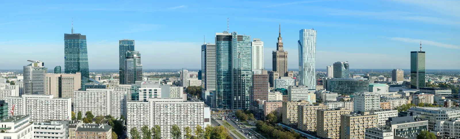 Panorama centrum Warszawy